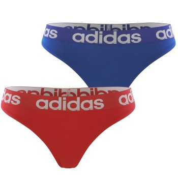 Läs mer om adidas Trosor 2P Underwear Brazilian Thong Blå/Röd bomull Medium Dam