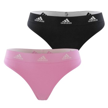 Läs mer om adidas Trosor 2P Underwear Brazilian Thong Svart/Rosa bomull X-Large Dam