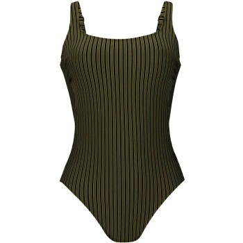 Läs mer om Rosa Faia Holiday Stripes Swimsuit Oliv polyamid F 42 Dam