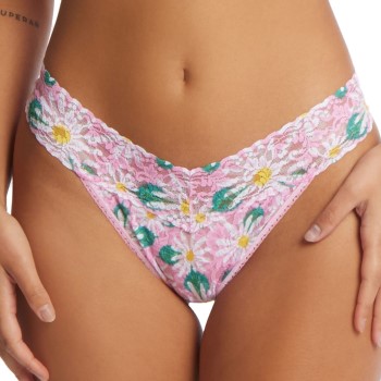 Läs mer om Hanky Panky Trosor Printed Original Rise Thong Rosa nylon One Size Dam