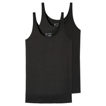 Schiesser 2P 95-5 Organic Tank Top Svart bomull 34 Dam | apparel & accessories - clothing - shirts & tops | ModeLejon