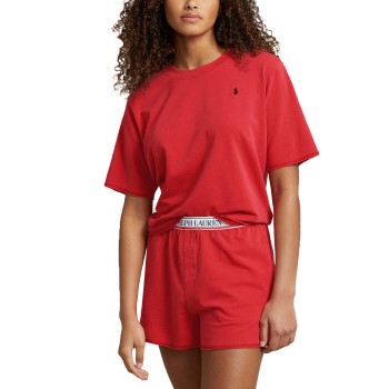 Läs mer om Polo Ralph Lauren Short Sleeve Shirt And Short Set Röd Large Dam