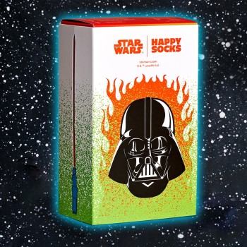 Läs mer om Happy socks Strumpor 3P Star Wars Yoda And Vader Gift Box Svart bomull Strl 36/40