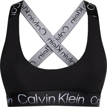 Läs mer om Calvin Klein BH Sport Active Icon Medium Support Bra Svart Large Dam