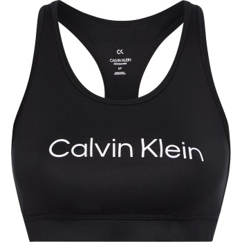 Läs mer om Calvin Klein BH Sport Essentials Medium Support Bra Svart polyester Large Dam
