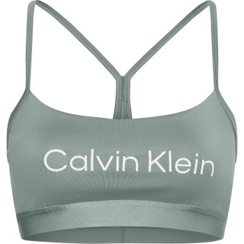 Läs mer om Calvin Klein BH Sport Essentials Low Support Bra Blå polyester Large Dam
