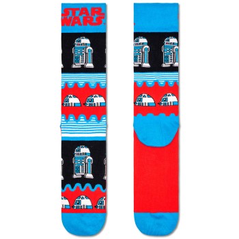 Läs mer om Happy Sock Star Wars R2-D2 Sock Strumpor Turkos bomull Strl 36/40