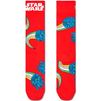 Läs mer om Happy Sock Star Wars Millennium Falcon Sock Strumpor Röd bomull Strl 41/46