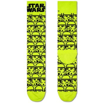 Läs mer om Happy Sock Star Wars Storm Trooper Sock Strumpor Svart/Gul bomull Strl 36/40