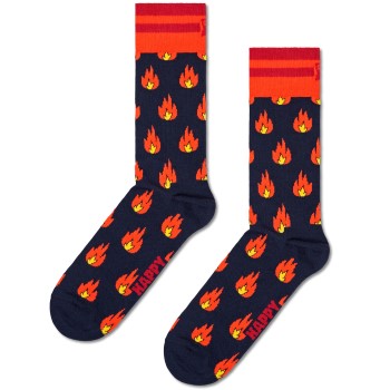 Läs mer om Happy socks Strumpor Flames Sock Blå/Röd bomull Strl 41/46