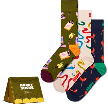 Läs mer om Happy Sock Happy Camper Socks Gift Set Strumpor 3P Flerfärgad bomull Strl 36/40
