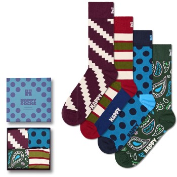 Läs mer om Happy Sock New Vintage Socks Gift Set Strumpor 4P Flerfärgad bomull Strl 36/40