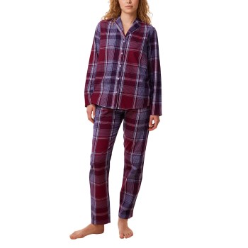 Läs mer om Triumph Boyfriend Pyjama PW X Checks Röd bomull 36 Dam