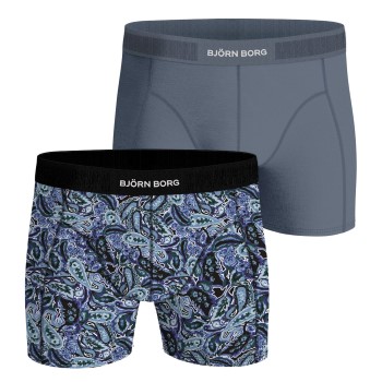 Björn Borg Kalsonger 2P Premium Cotton Stretch Boxer 2354 Blå Mönstrad bomull X-Large Herr