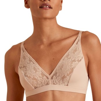 Läs mer om Calida BH Natural Skin Lace Bra Beige X-Small Dam