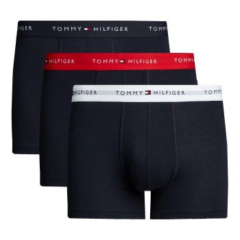 Tommy Hilfiger Kalsonger 3P WB Trunks Svart/Röd bomull Medium Herr | apparel & accessories - clothing - underwear & socks - underwear | ModeLejon