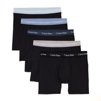 Alternativ bild 0 för Calvin Klein Kalsonger 5P Cotton Stretch Boxer Briefs Svart/Blå bomull Small Herr