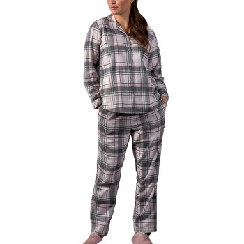 Läs mer om Trofe Flannel Checked Pyjamas Rutig bomull Large Dam