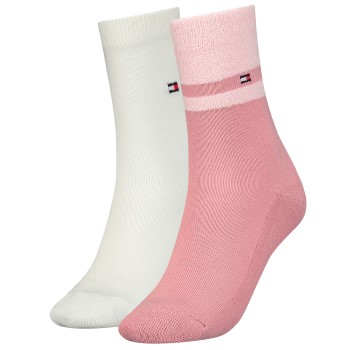 Tommy Hilfiger Strumpor 2P Women Gifting Boucle Stripe Sock Vit/Rosa Strl 39/42 Dam