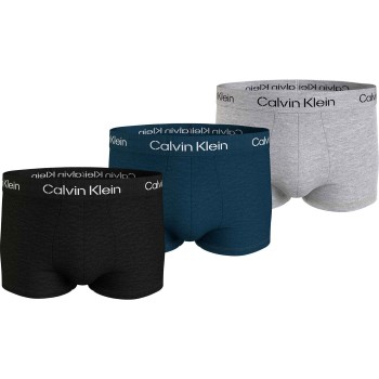 Läs mer om Calvin Klein Kalsonger 3P Stencil Logo Cotton Stretch Trunk Flerfärgad bomull Small Herr