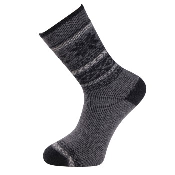 Läs mer om Trofe Knitted Patterned Wool Sock Strumpor Grå Strl 43/46 Dam