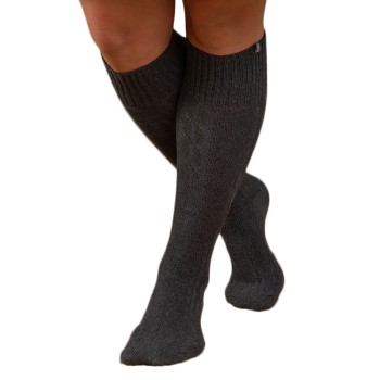 Läs mer om Trofe Cotton Knee High Sock Strumpor Grå Strl 39/42 Dam