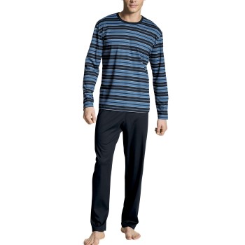 Läs mer om Calida Relax Streamline Pyjamas Marin/Blå bomull Medium Herr