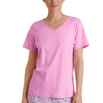 Läs mer om Calida Favourites Space Shirt Short Sleeve Rosa bomull Medium Dam