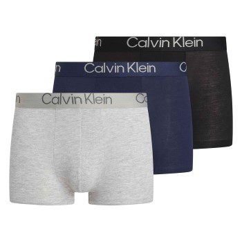 Läs mer om Calvin Klein Kalsonger 3P Ultra Soft Modern Trunks Svart/Blå modal Medium Herr