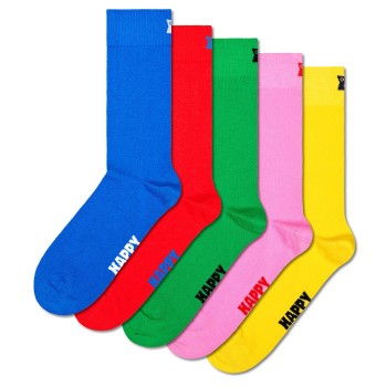 Läs mer om Happy socks Strumpor 5P Solid Socks Flerfärgad bomull Strl 36/40