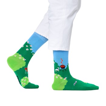 Happy socks Strumpor Garden Sock Blå/Grön bomull Strl 41/46