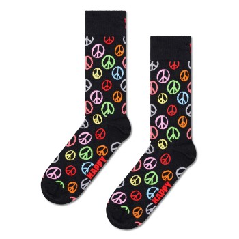 Läs mer om Happy socks Strumpor Peace Sock Svart bomull Strl 41/46