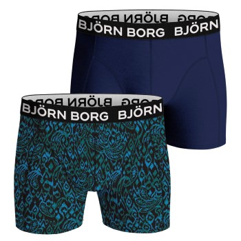 Läs mer om Bjorn Borg Bamboo Cotton Blend Boxer Kalsonger 2P Blå/Grön X-Large Herr