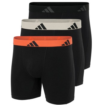 adidas Kalsonger 3P Active Flex Cotton Boxer Brief Svart/Orange bomull XX-Large Herr | apparel & accessories - clothing - underwear & socks - underwear | ModeLejon