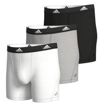 Läs mer om adidas Kalsonger 3P Active Flex Cotton Boxer Brief Vit/Grå bomull X-Large Herr