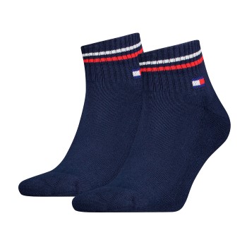 Läs mer om Tommy Men Uni TJ Iconic Quarter Socks Strumpor 2P Marin Strl 43/46 Herr