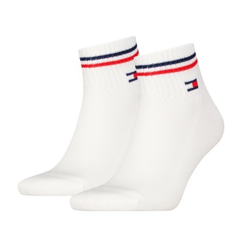 Läs mer om Tommy Men Uni TJ Iconic Quarter Socks Strumpor 2P Vit Strl 43/46 Herr