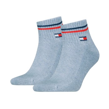 Läs mer om Tommy Men Uni TJ Iconic Quarter Socks Strumpor 2P Ljusblå Strl 35/38 Herr