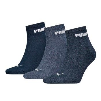 Läs mer om Puma Strumpor 2P Unisex New Generation Cushioned Quarter Sock Blå Strl 35/38