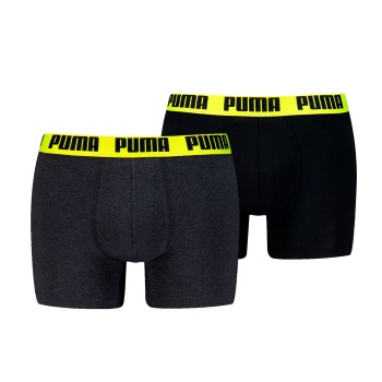 Puma Kalsonger 2P Men Everyday Basic Boxer Svart/Gul bomull Large Herr | apparel & accessories - clothing - underwear & socks - underwear | ModeLejon
