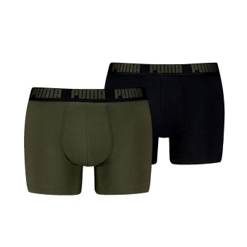 Puma Kalsonger 2P Men Everyday Basic Boxer Militärgrön bomull XX-Large Herr | apparel & accessories - clothing - underwear & socks - underwear | ModeLejon