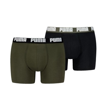 Puma Kalsonger 2P Men Everyday Basic Boxer Svart/Grön bomull Large Herr | apparel & accessories - clothing - underwear & socks - underwear | ModeLejon