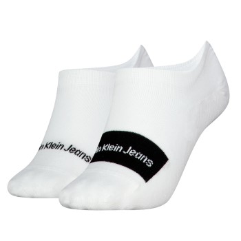 Läs mer om Calvin Klein Strumpor 2P Women Footie High Cut Socks Vit One Size Dam