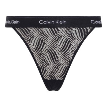 Calvin Klein Trosor Modern Lace Thong Svart polyamid X-Large Dam