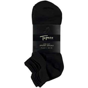 Läs mer om Topeco Strumpor 4P Low Cut Sport Socks Svart polyamid Strl 40/45 Herr