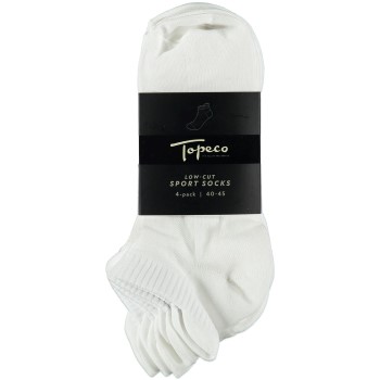 Läs mer om Topeco Strumpor 4P Low Cut Sport Socks Vit polyamid Strl 40/45 Herr