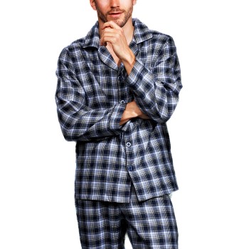 Läs mer om Topeco Mens Cotton Pyjama Marin bomull Medium Herr