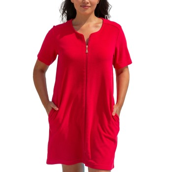 Läs mer om Trofe Short Sleeved Beachrobe Röd Small Dam