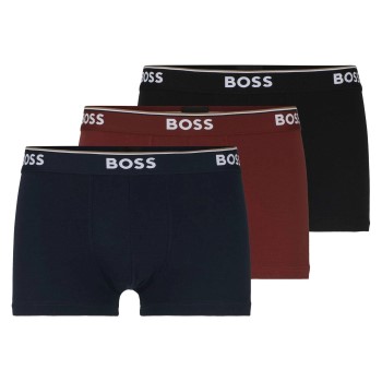 BOSS Kalsonger 3P Power Trunks Svart/Röd bomull XX-Large Herr