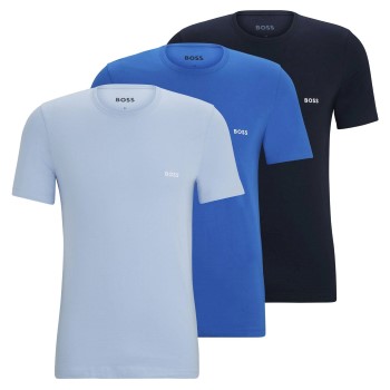 Läs mer om BOSS 3P Classic T ShirtRN Marin/Blå bomull Medium Herr
